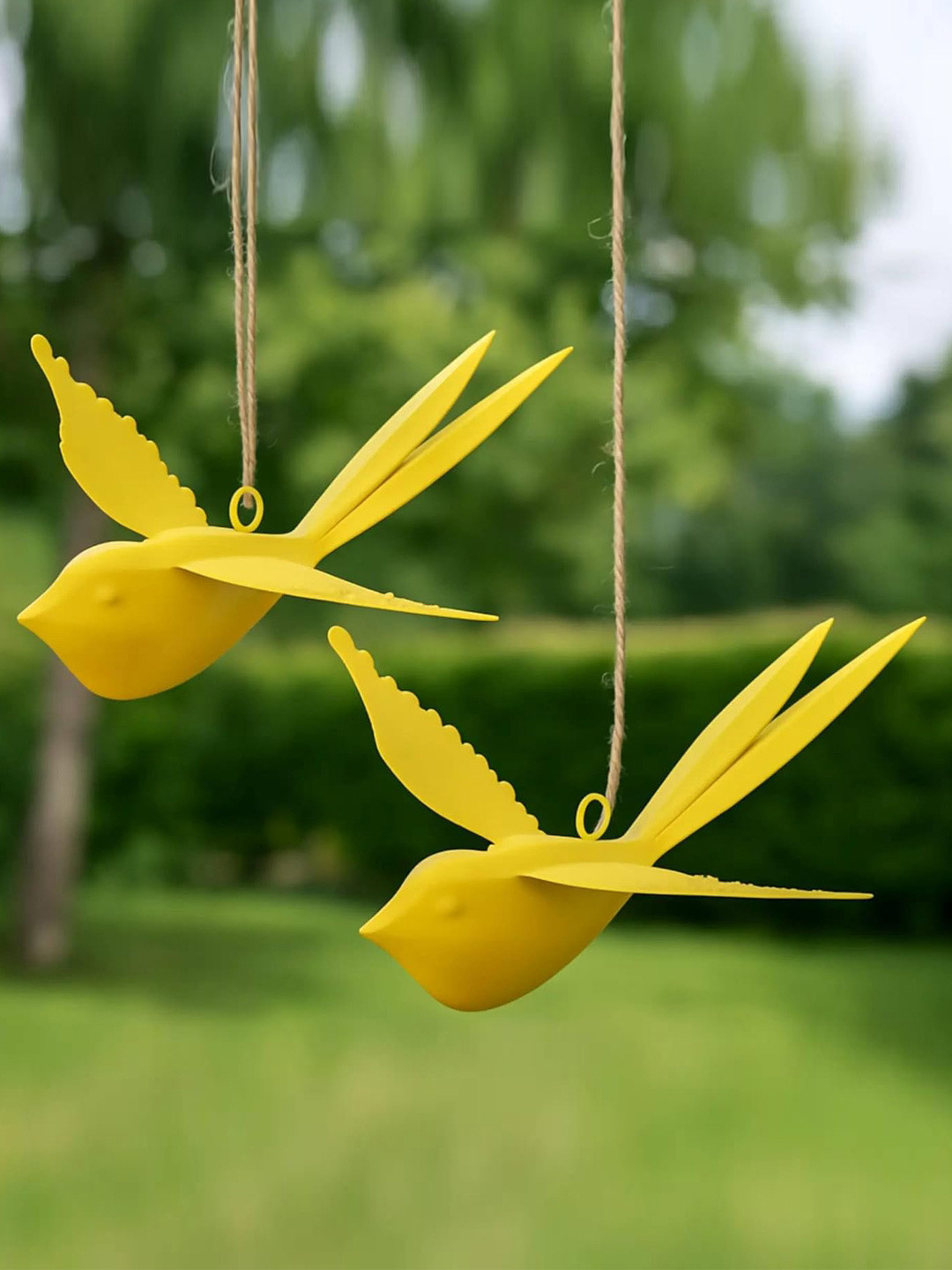 Living With Elan Hanging Decorative Rockstar Bird Metal Glossy 2Pcs Wall Hangings-8.1In