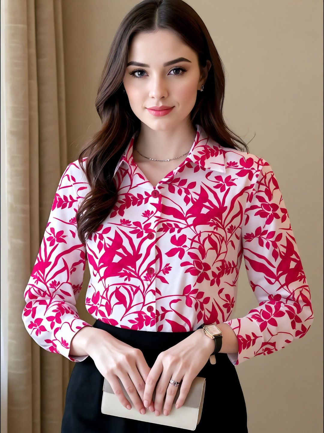 ELVORA Women Comfort Floral Printed Casual Shirt