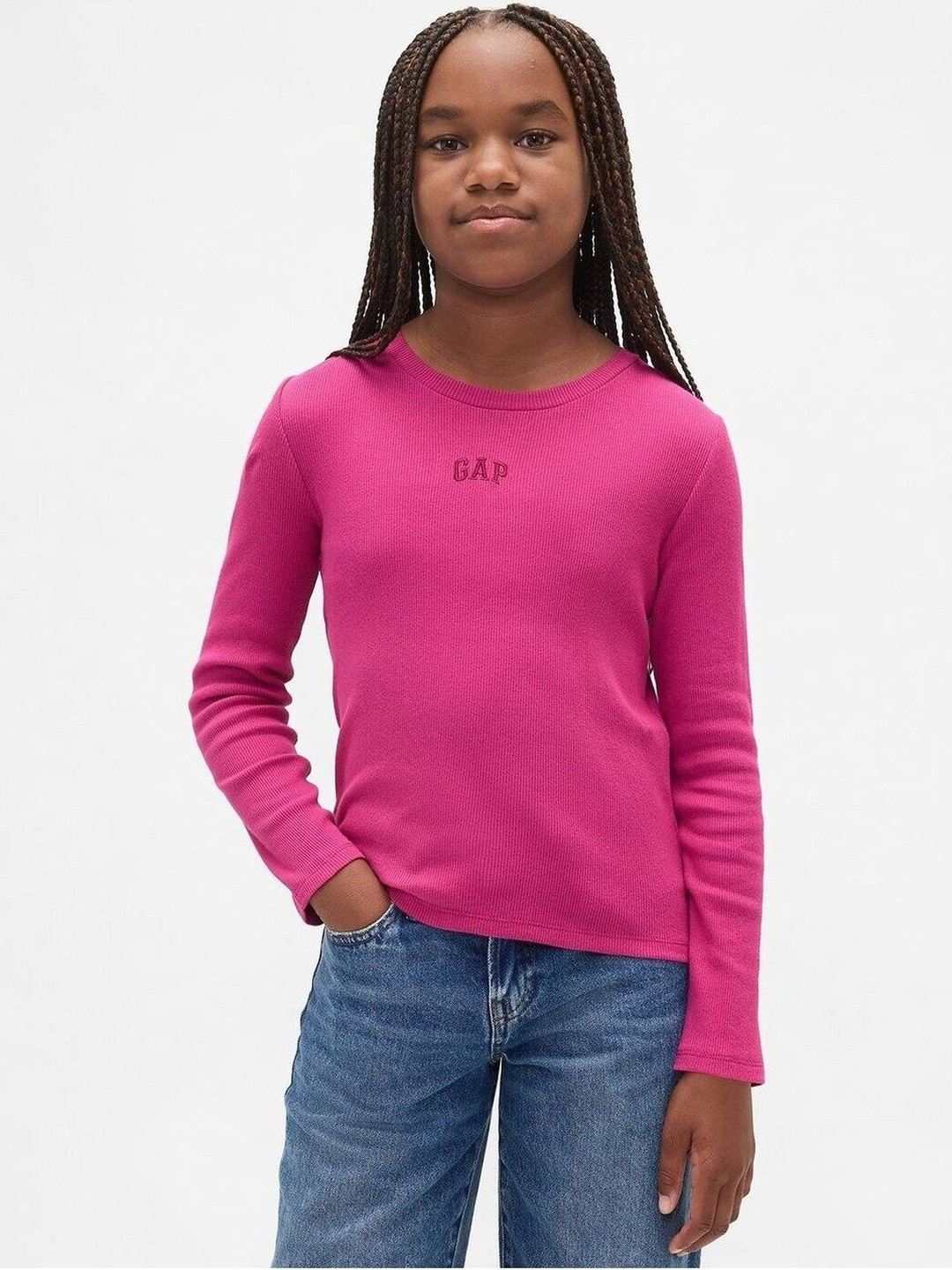 GAP Girls Pure Cotton Round Neck Top