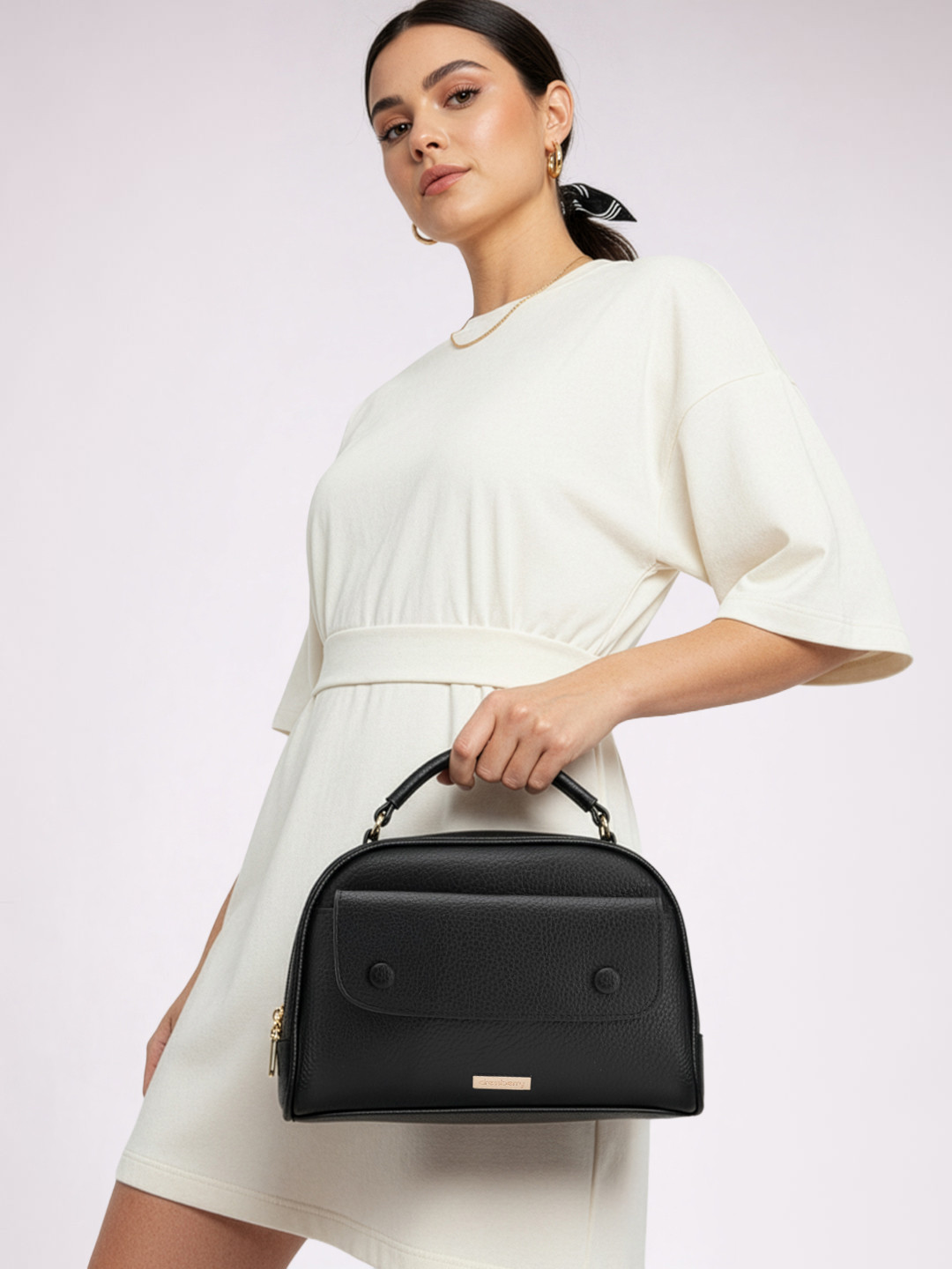 DressBerry Women Black Crossbody Sling Bag