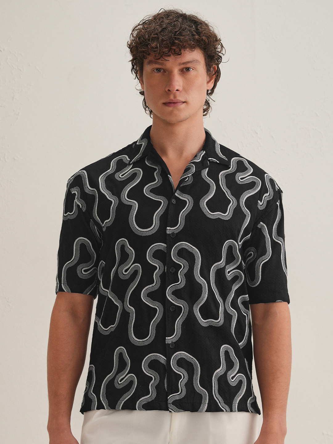 Banana Club Men Relaxed Boxy Abstract Printed Casual Shirt