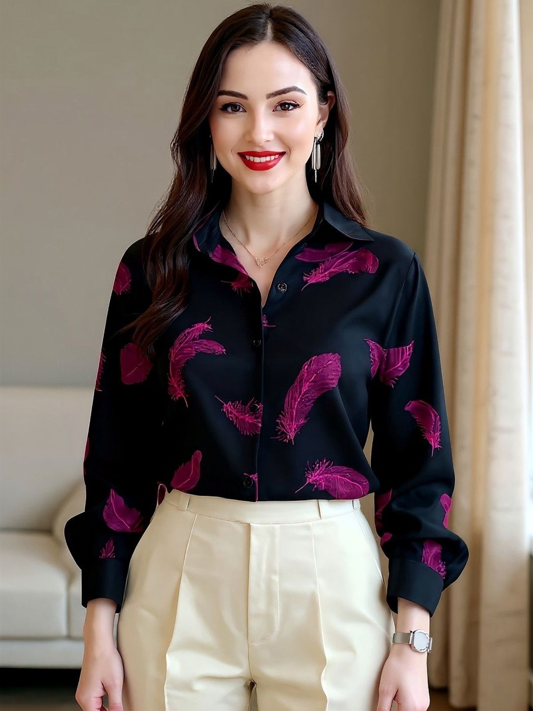 ELVORA Women Comfort Floral Printed Casual Shirt