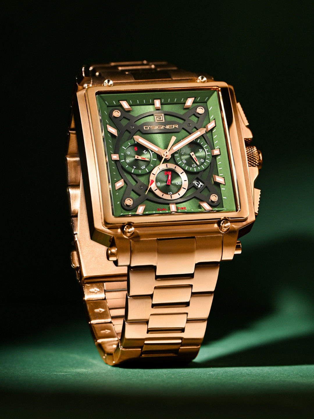 D'SIGNER Men Embellished Dial & Stainless Steel Straps Analogue Watch 851RGM.16G