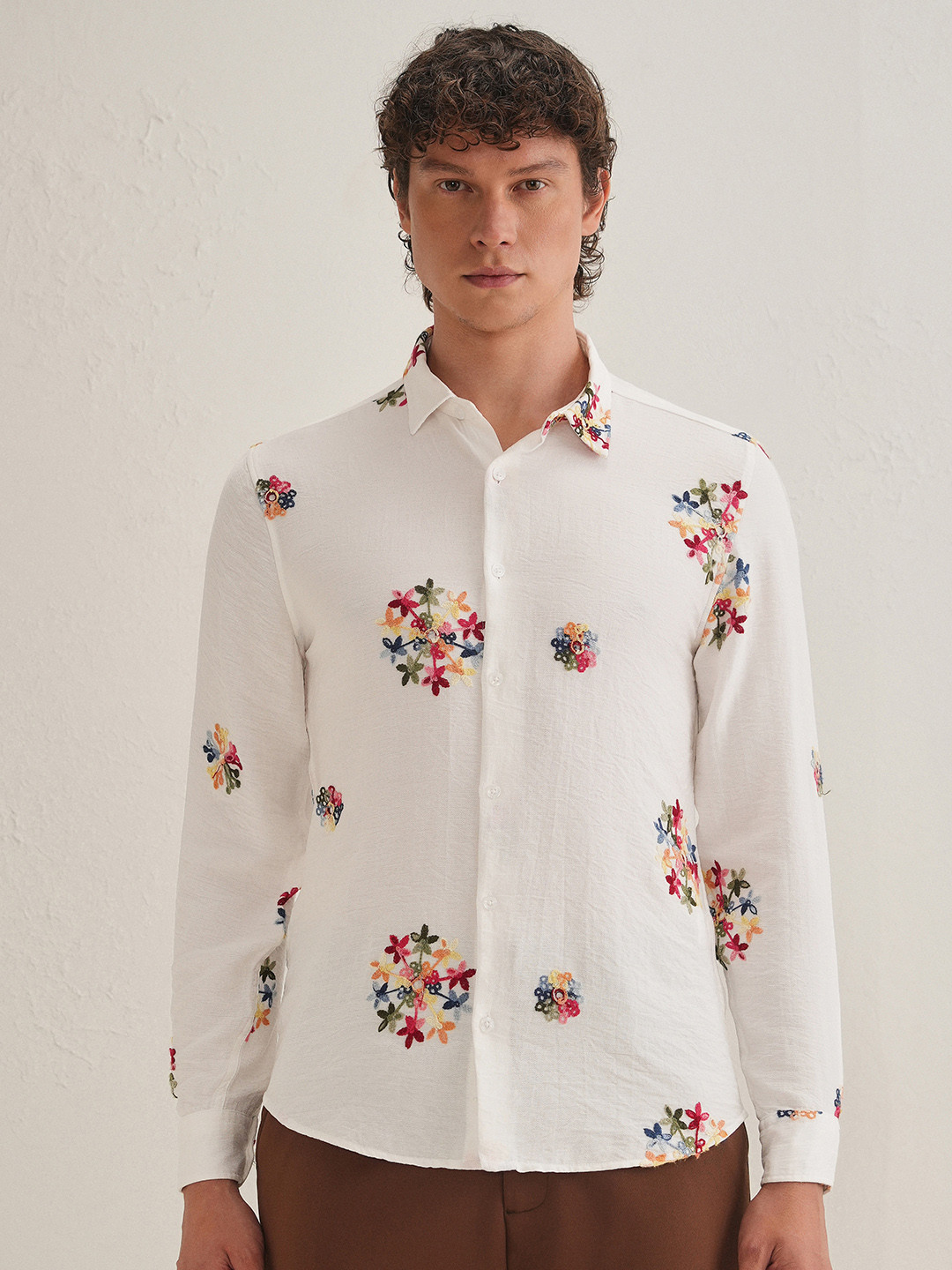 Banana Club Relaxed Slim Fit Floral Printed Casual Shirt