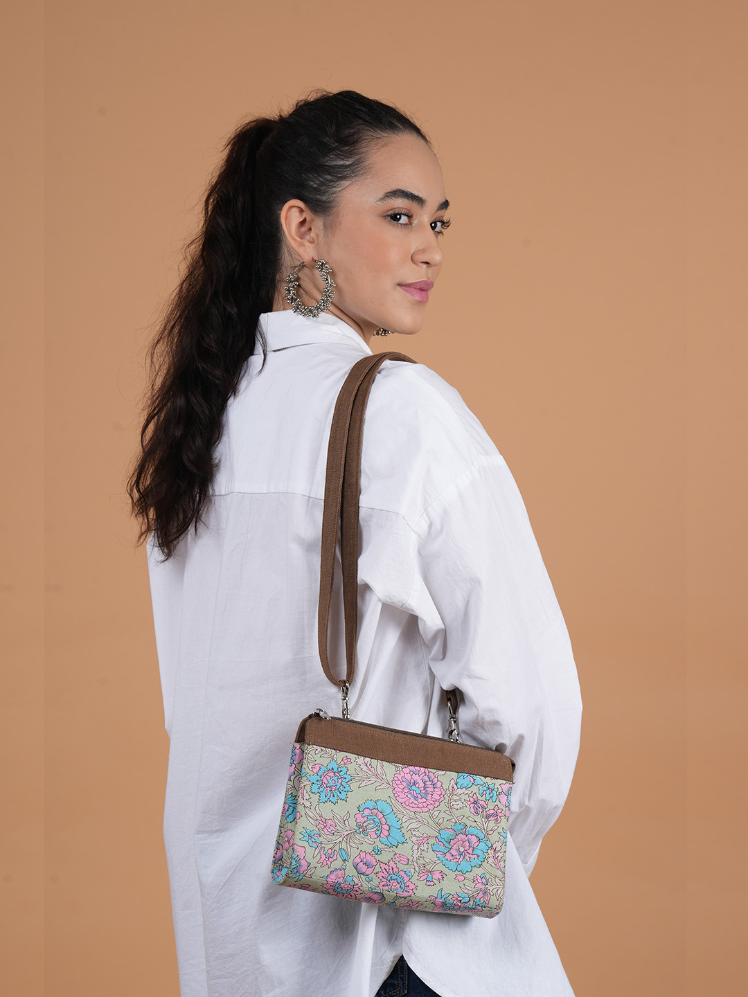 Anouk Floral Printed Jaipur Bloom Crossbody