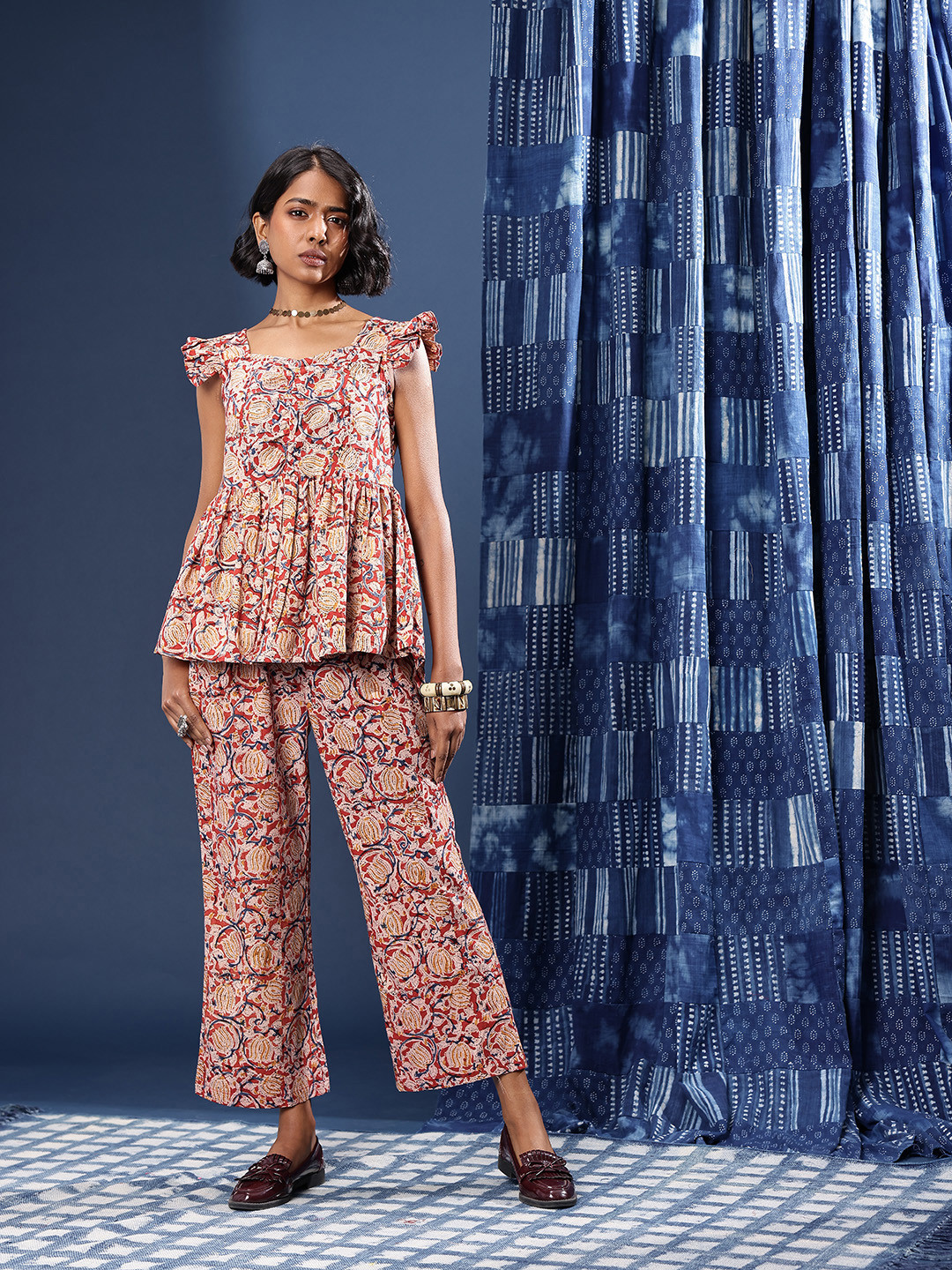 Taavi Kalamkari Cotton Co-Ord Set