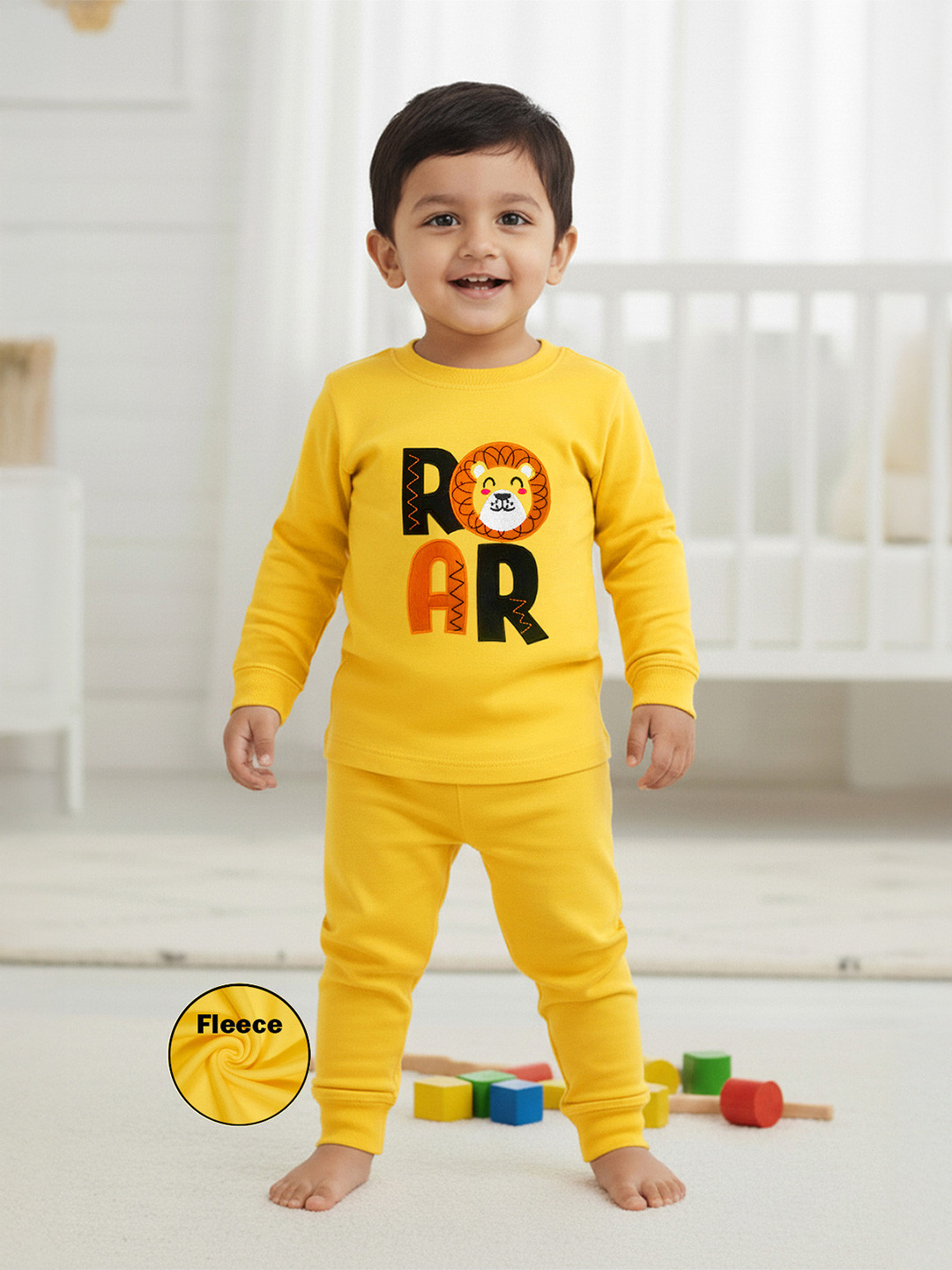 YK X Trampoline Boys Round Neck Sweatshirt With Pyjamas