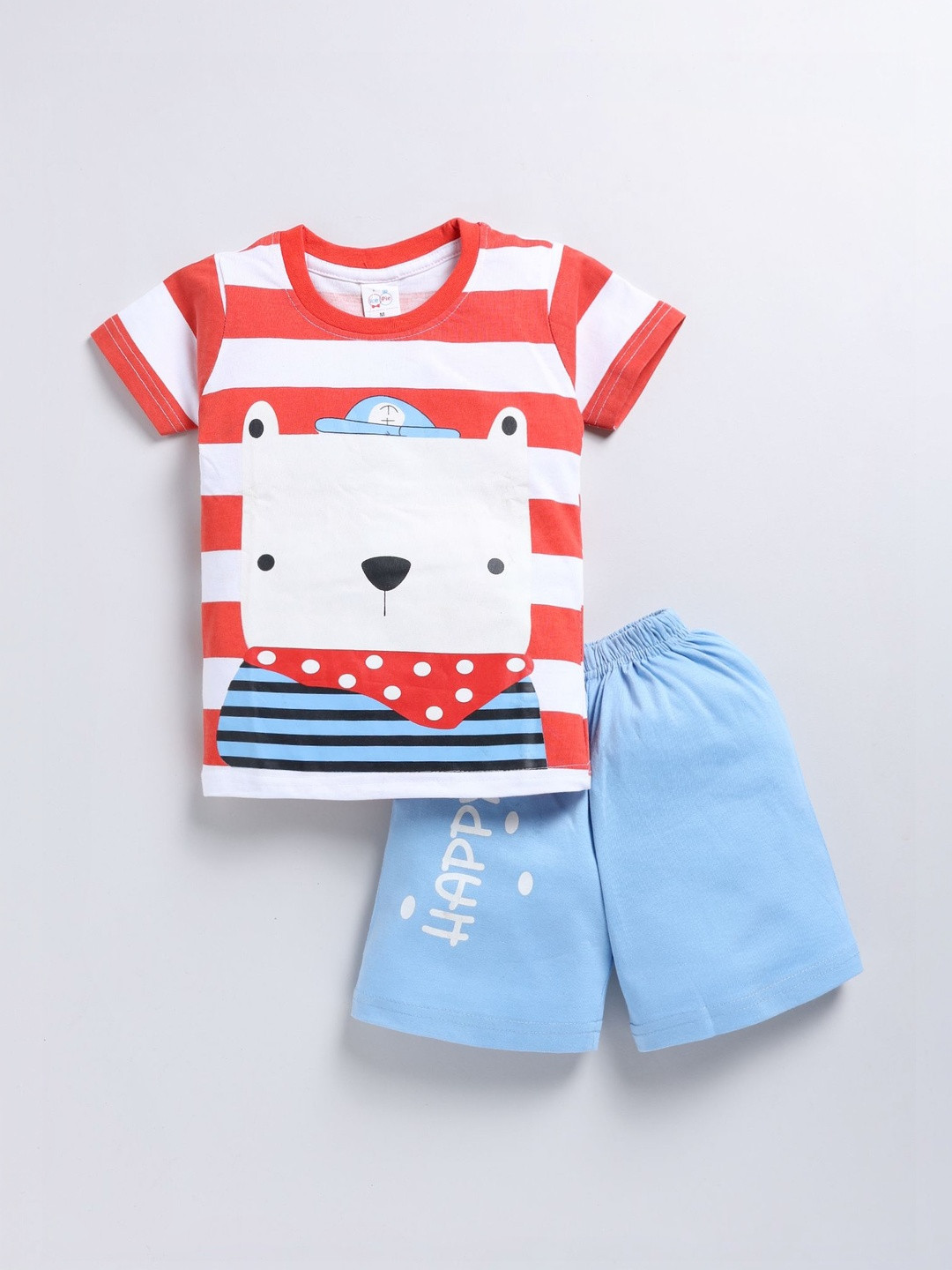 IcePie Boys Striped T-shirt with Shorts