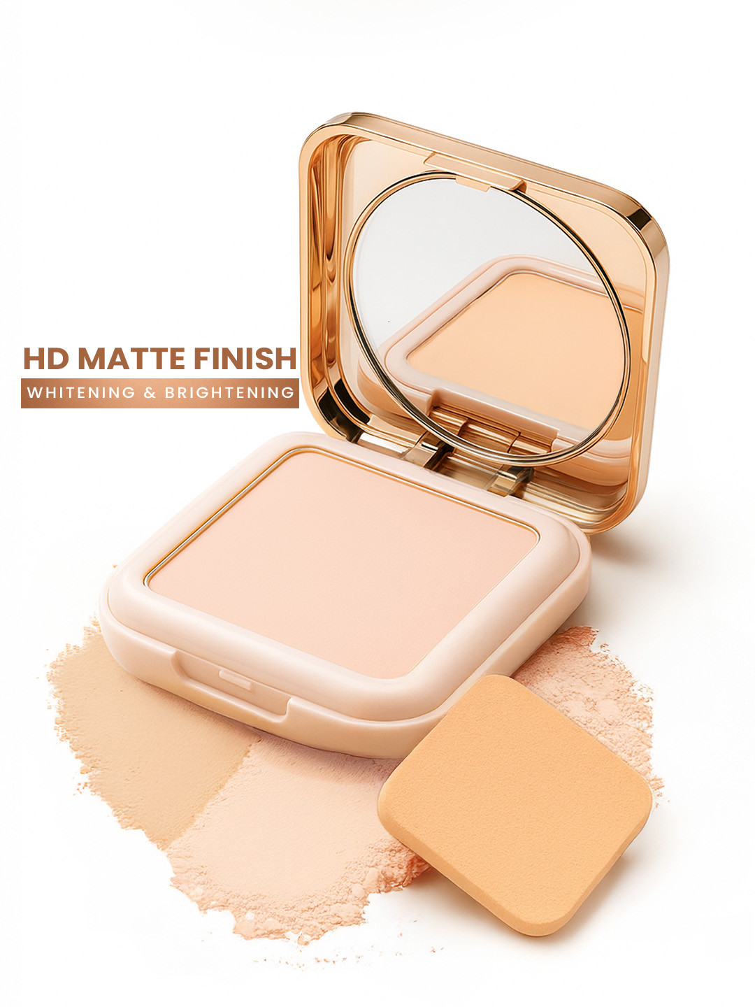 TEEN TEEN COSMETICS HD 2 In 1 Matte Finish Compact Powder- 20 g - Cream - 03