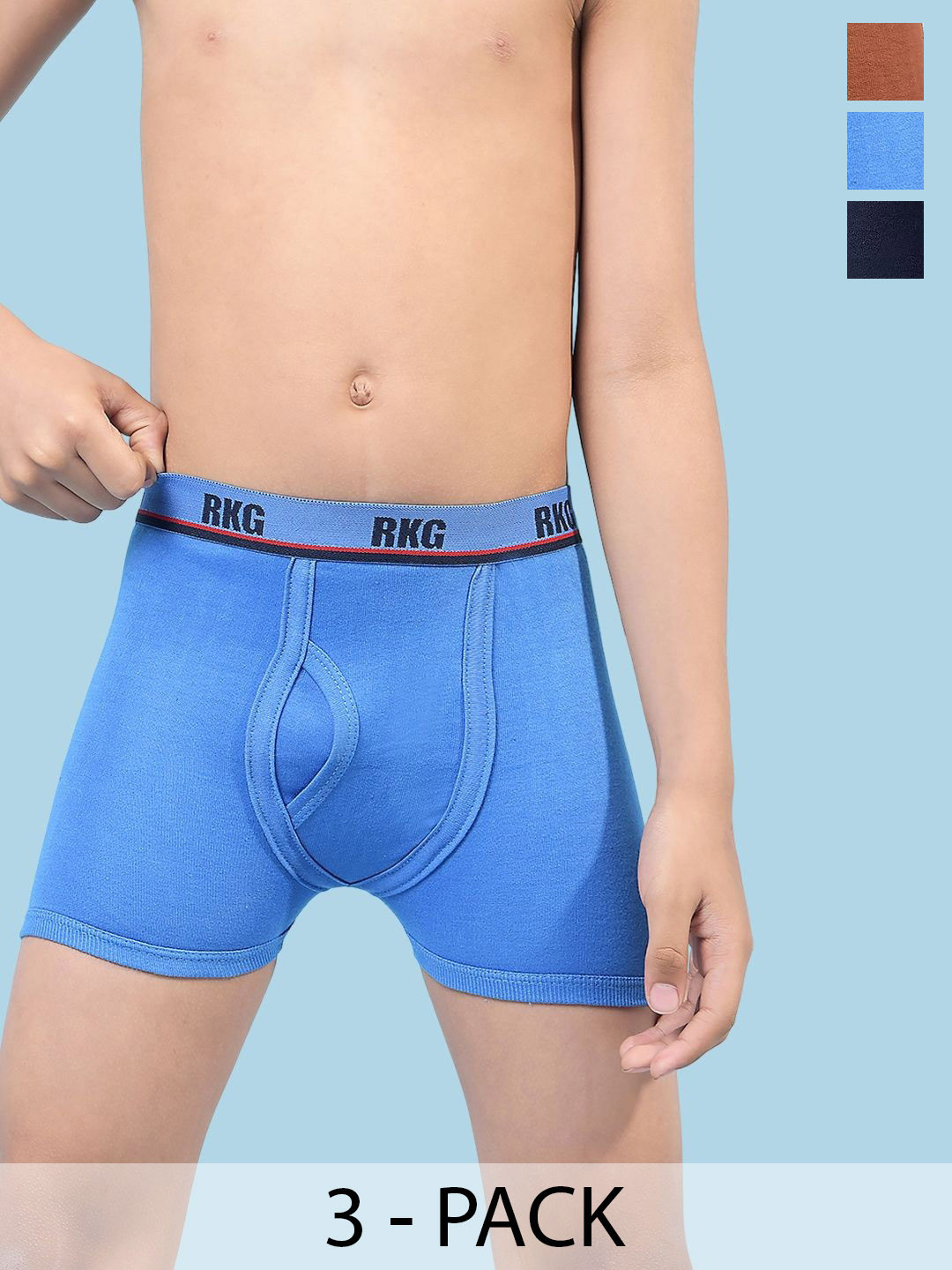RKG Boys Pack Of 3 Assorted Trunks