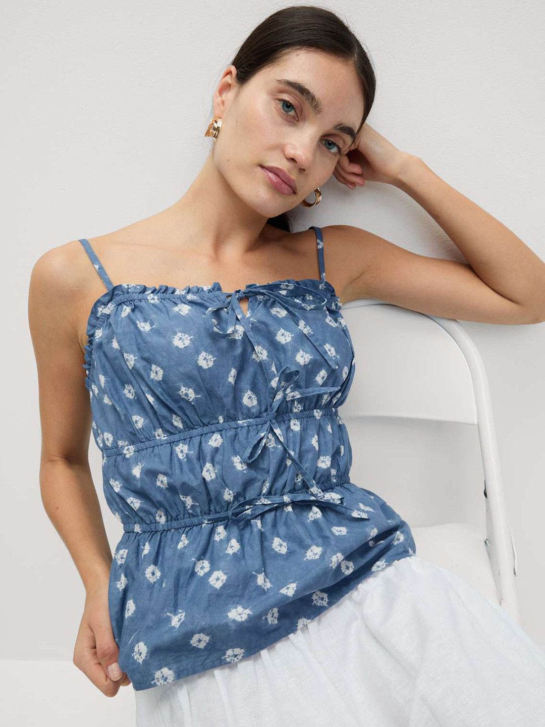 Marks & Spencer Women Tie and Dye Dyed Cotton Top