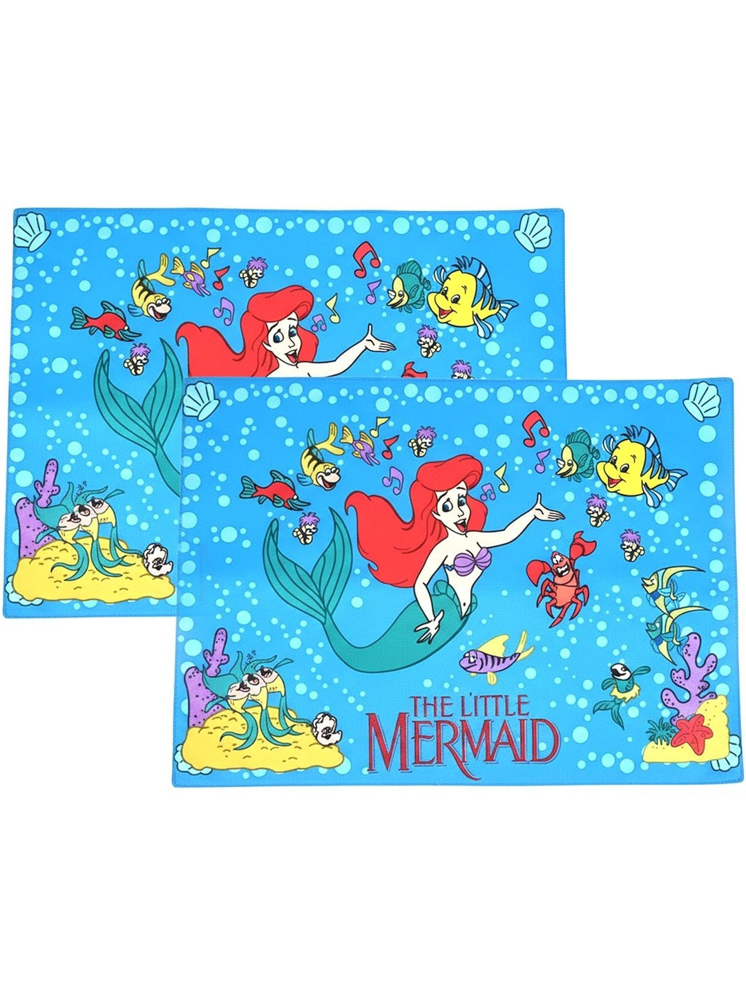 PRAKARTIK 2Pcs Blue & Red Digital Printed Table Placemats