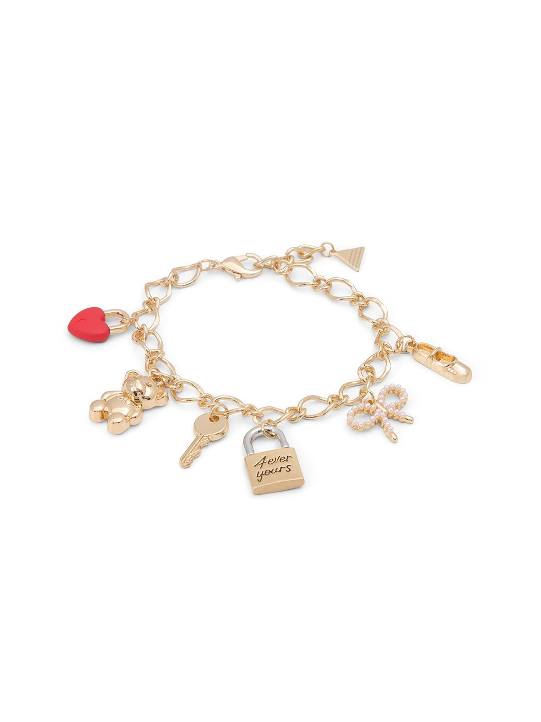 ALDO Artificial Beads Charm Link Bracelet