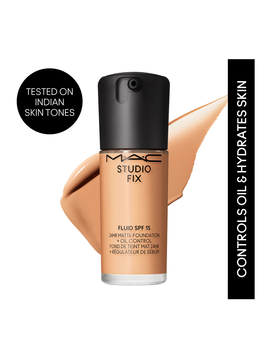 M.A.C Studio Fix Fluid SPF 15 24Hr + Oil Control Matte Foundation 30 ml - Shade NC35