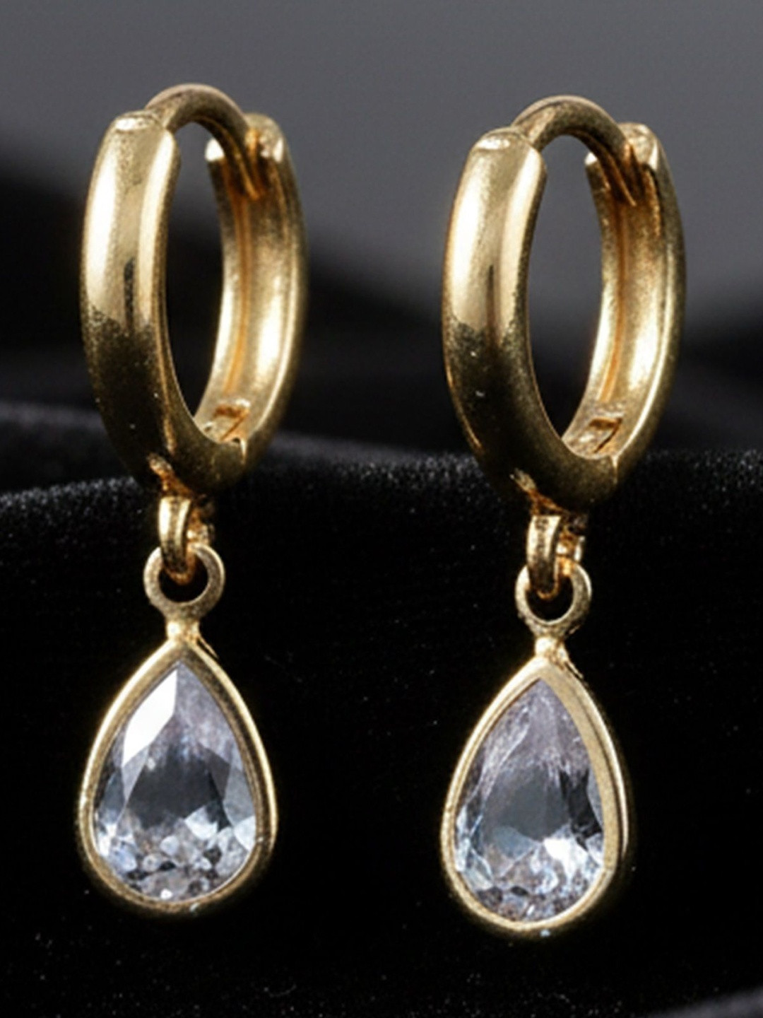 VIVASTRI Teardrop Shaped Drop Earrings