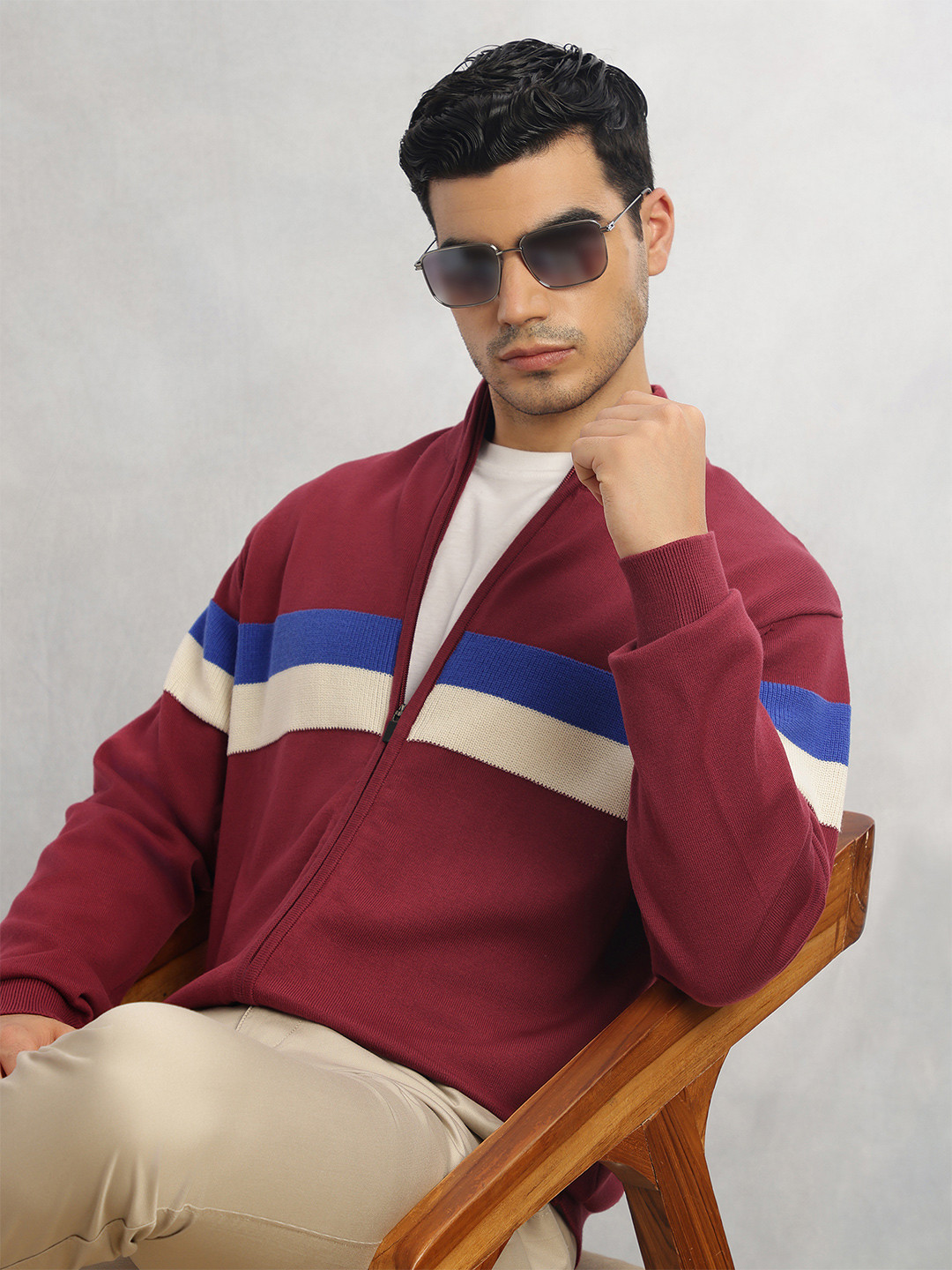 Thomas Scott Men Front Open Sweatshirt