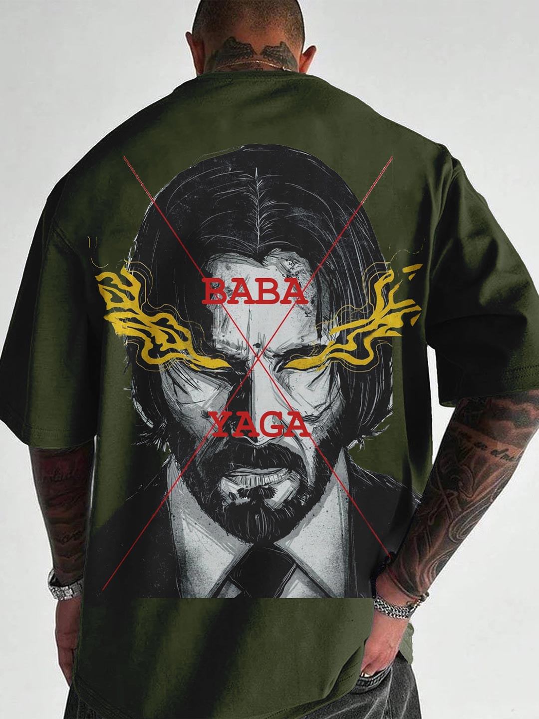 Force Men Printed Drop-Shoulder Sleeves T-shirt