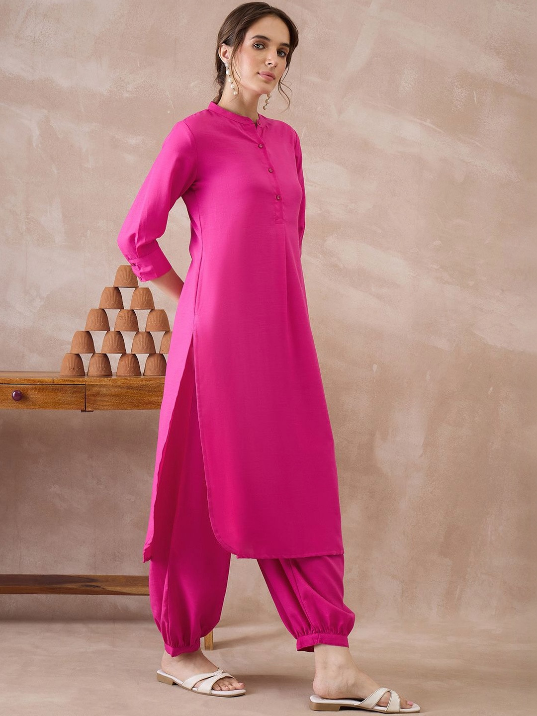 Indo Era Women Regular Pure Cotton Kurta with Patiala