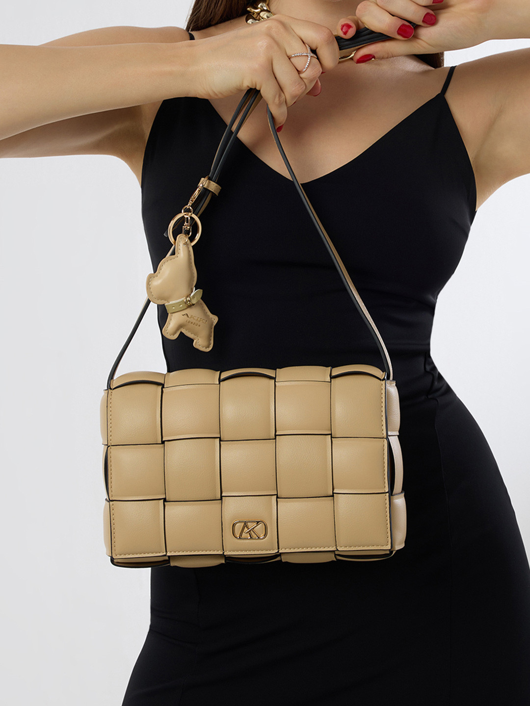 Akiki London Women Ealing Textured Crossbody Quilted Leather Sling Bag