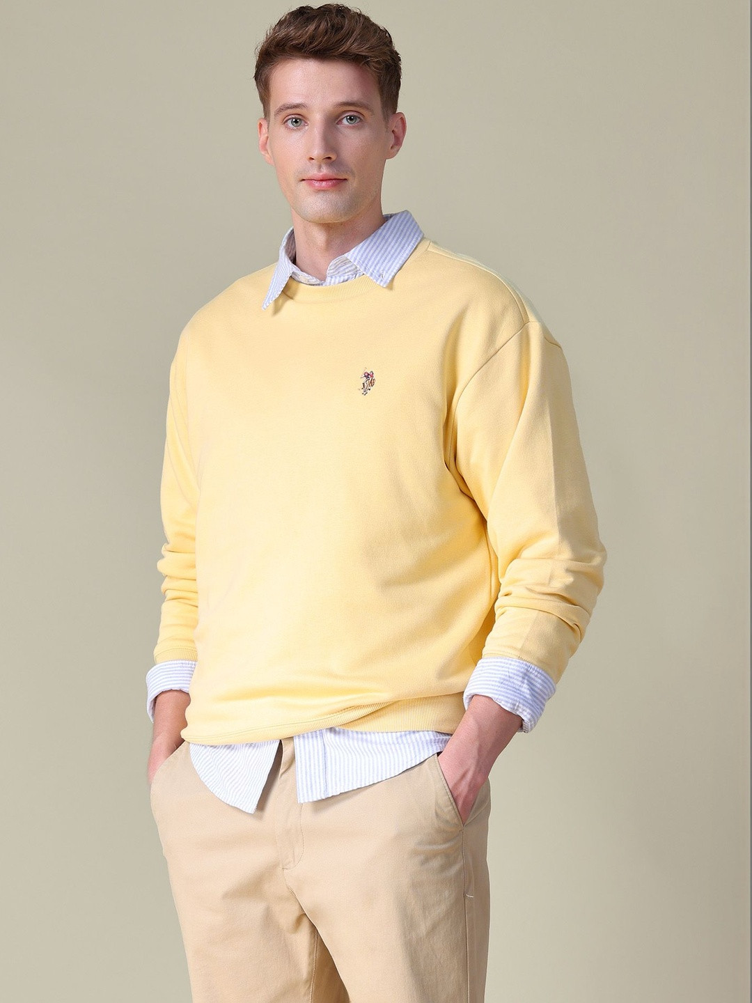 U.S. Polo Assn. Denim Co. Solid Soft Brushed Relaxed Fit Sweatshirt