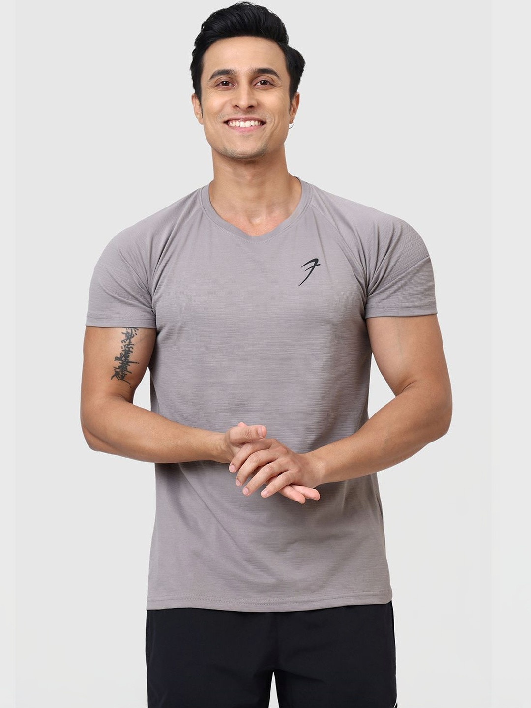 FUAARK Rogue Gym Polyester Round Neck Short Sleeves Slim Fit T-shirt