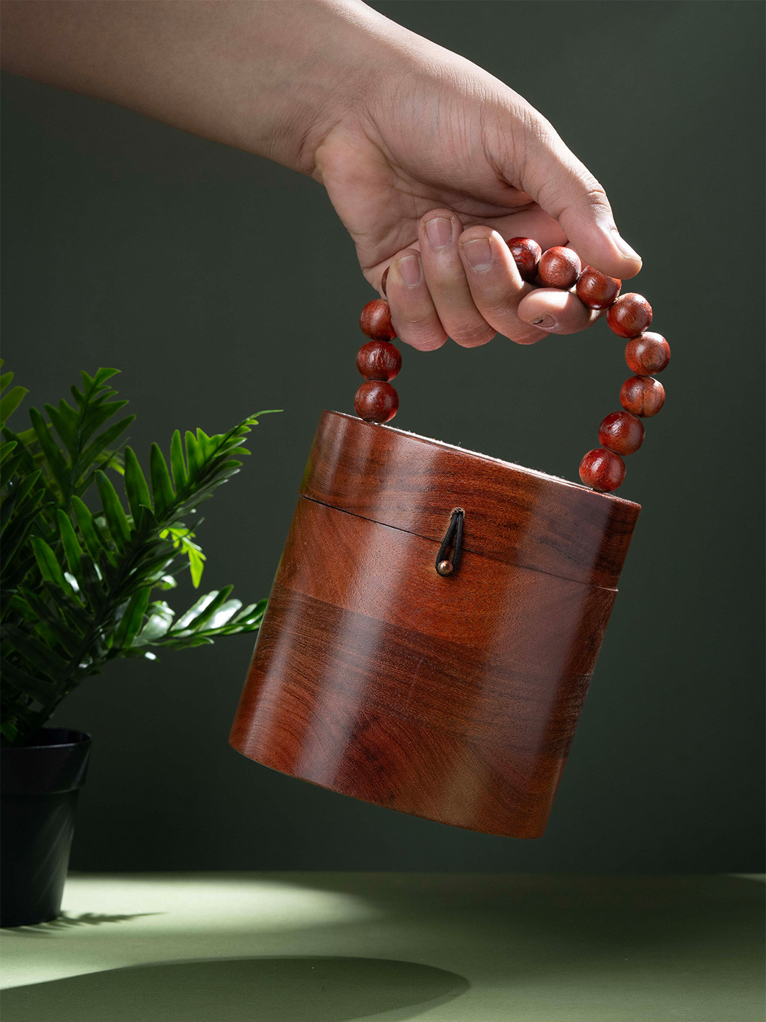 TASH BAGS Half Moon Cut Work Handheld Bag