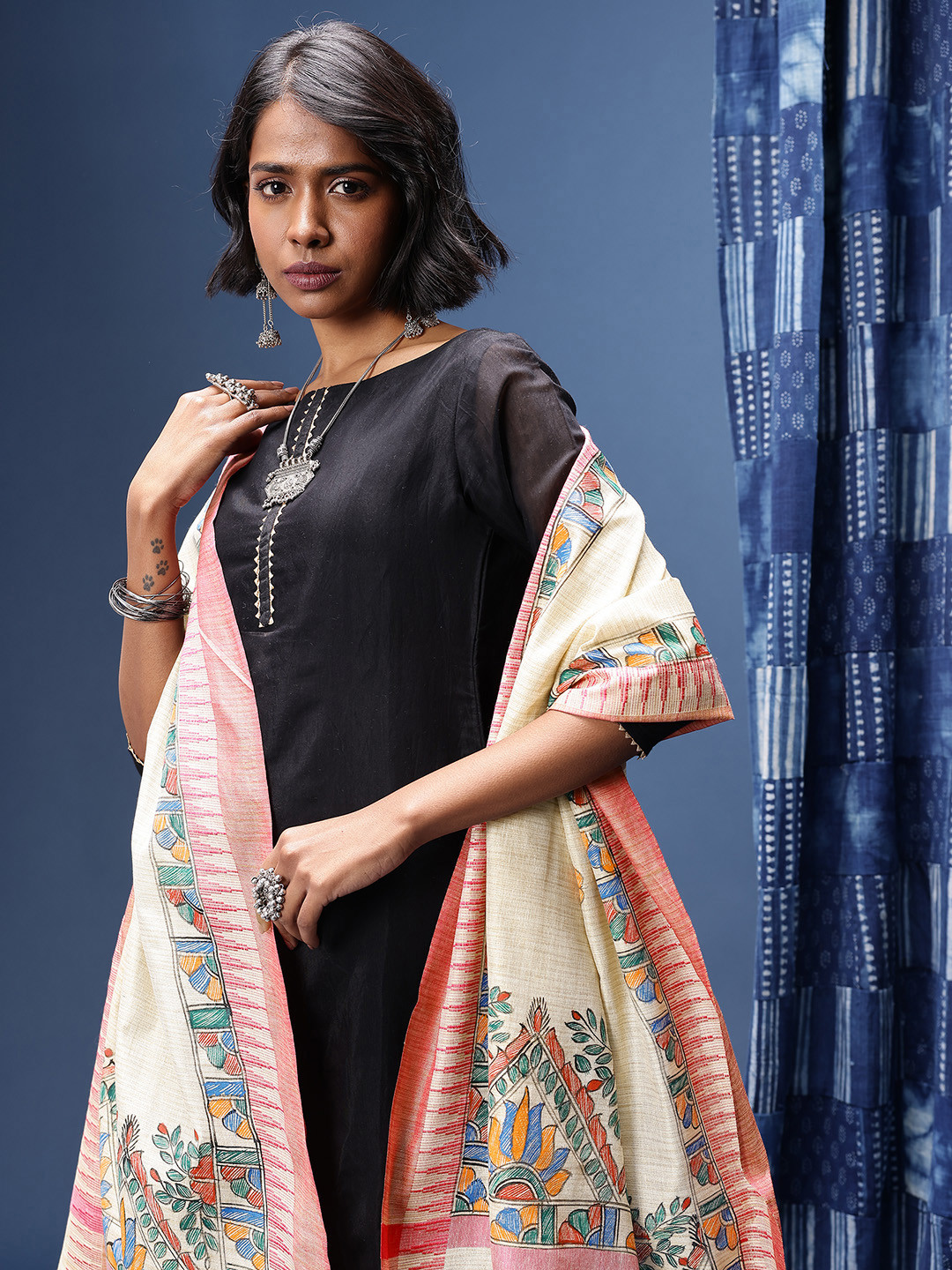 Taavi Kalamkari Dupatta