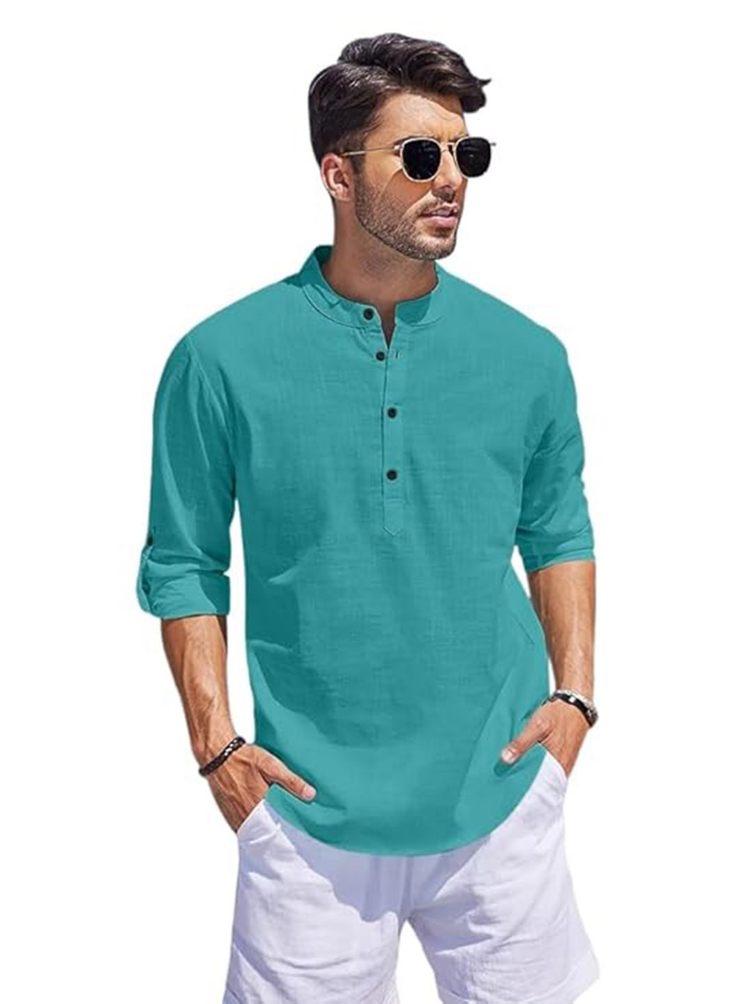 Bellstone Men Red Cotton Solid Casual Shirts