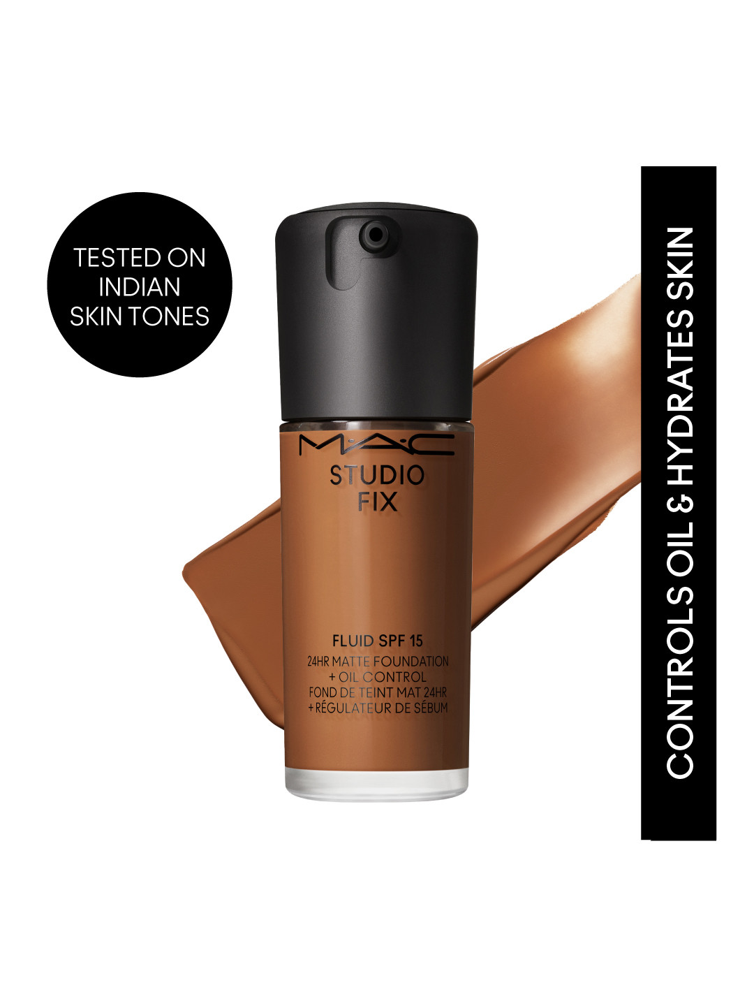 M.A.C Studio Fix Fluid SPF 15 24Hr + Oil Control Matte Foundation 30 ml - Shade NC58