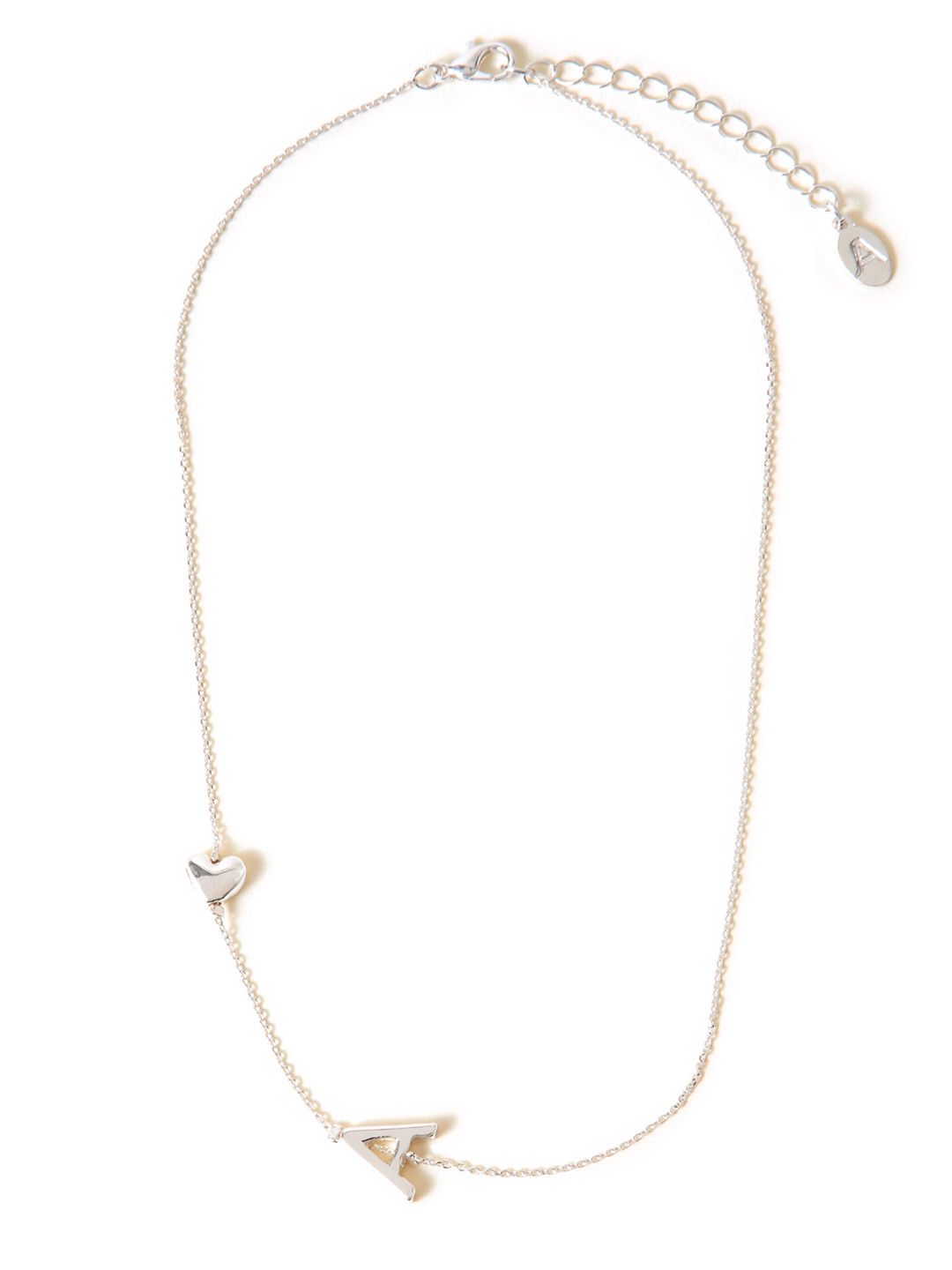 Accessorize Heart Shaped & Initial A Minimal Chain