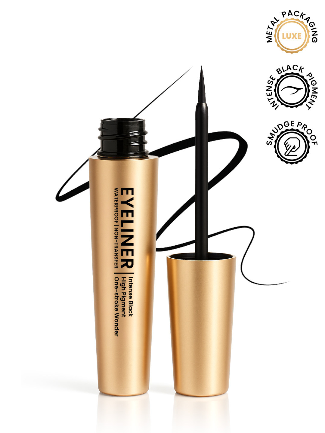 TEEN TEEN COSMETICS Platinum Infinite Waterproof & Non Transfer Black Eyeliner- 6 g- Black