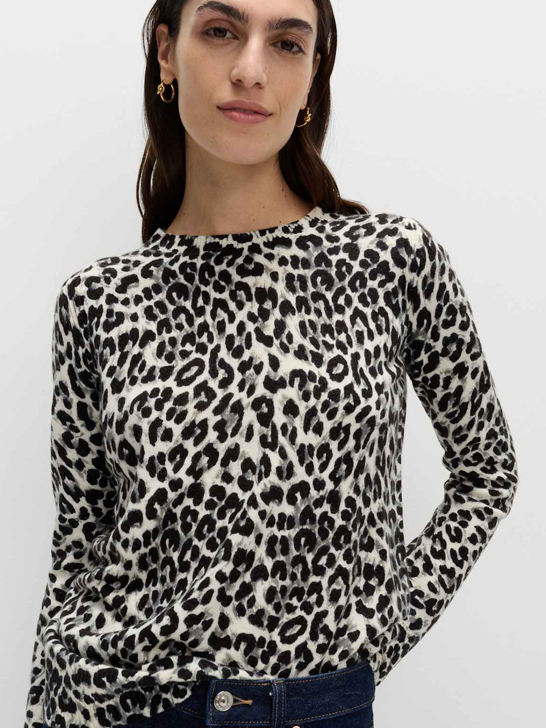 Marks & Spencer Women Animal Printed Crew Neck Sweaters