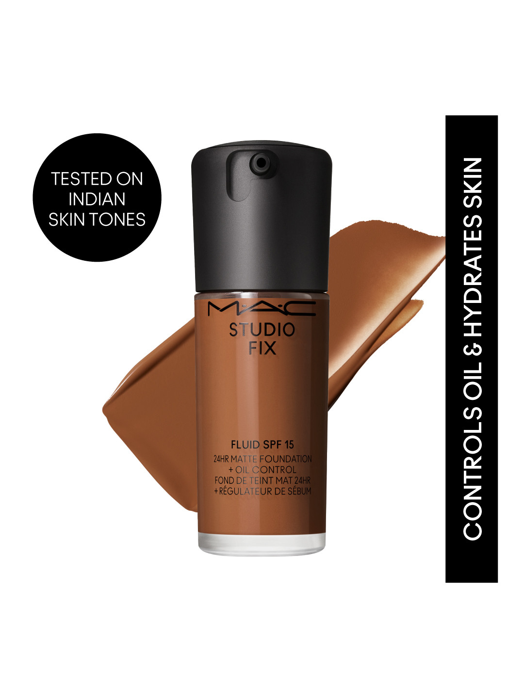 M.A.C Studio Fix Fluid SPF 15 24Hr + Oil Control Matte Foundation 30 ml - Shade NW45