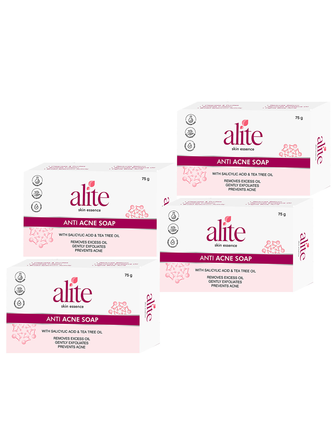 Alite Set Of 4 Anti Acne Soap- 75 g Each