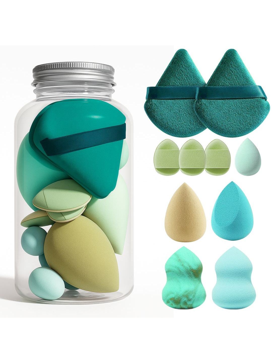 Gleva Set Of 10 Reusable Beauty Blenders