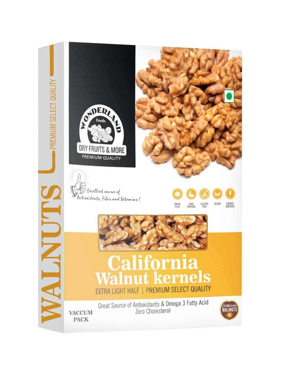 Wonderland Foods Premium California Walnut Kernels Akhrot Giri 200g