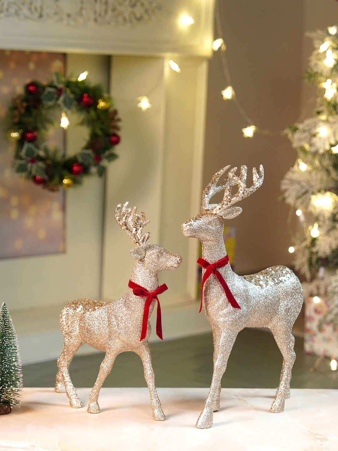 Little Surprise Box LLP 2pcs Bronze sequence gold Reindeer  Christmas Dcor and Decoration
