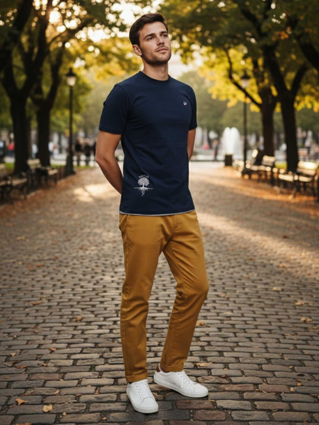 ROAR FOR GOOD Men Printed Organic Cotton Anti Odour T-shirt