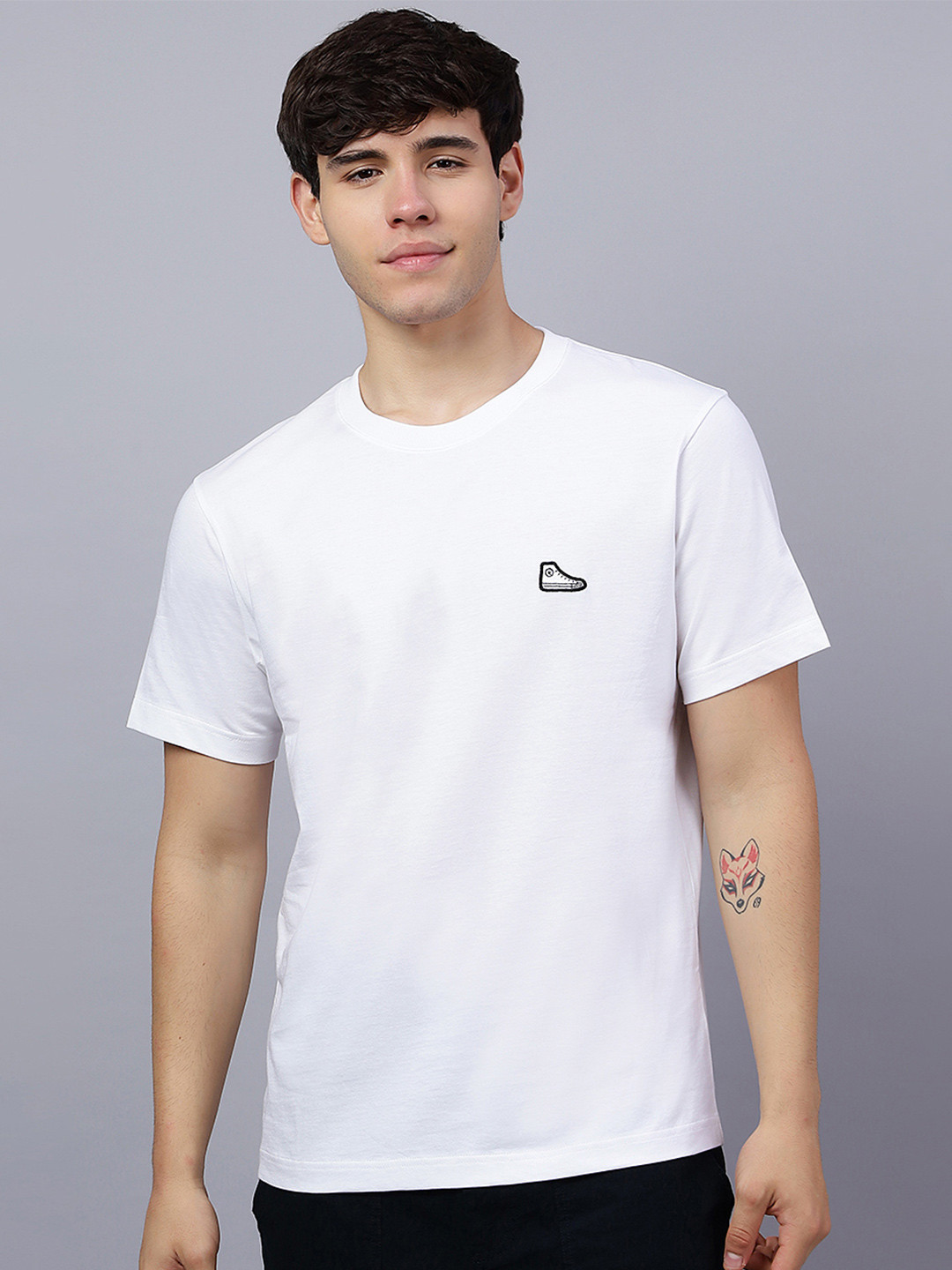 Converse Unisex L4L Shoe Printed Round Neck Pure Cotton T-Shirt