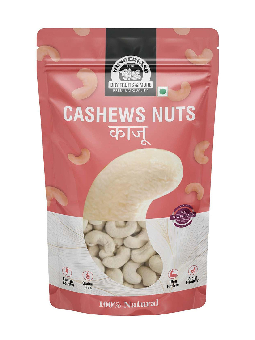 Wonderland Foods Premium Raw Cashews 500g