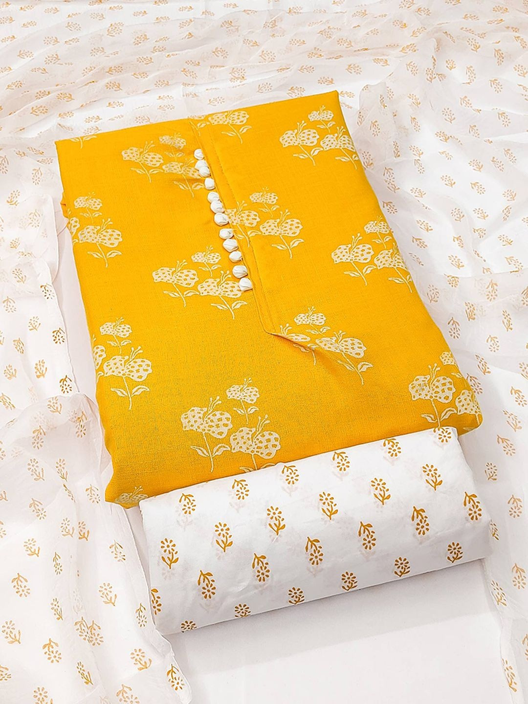 Peachmode Printed Pure Cotton Unstitched Dress Material