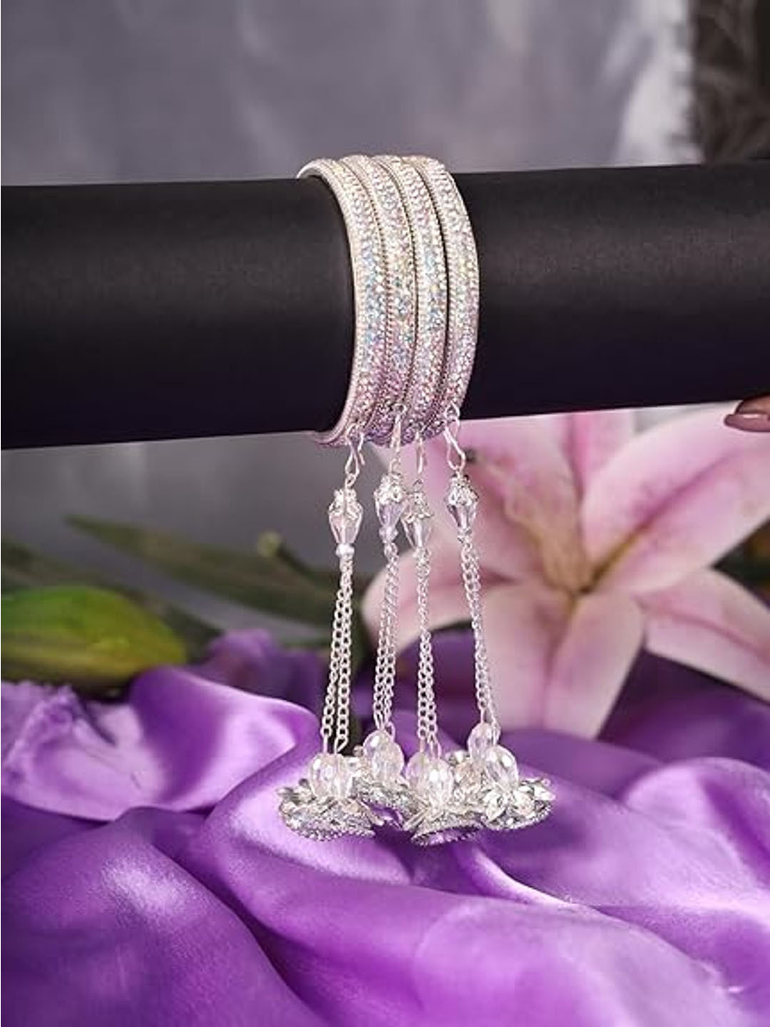 ZULKA Silver Alloy  Bangle