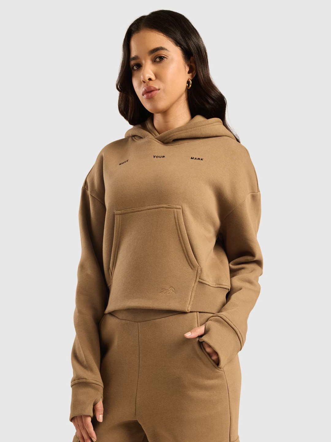 Musclemind Women Cloud Ease Oversized Hooded Sweatshirt