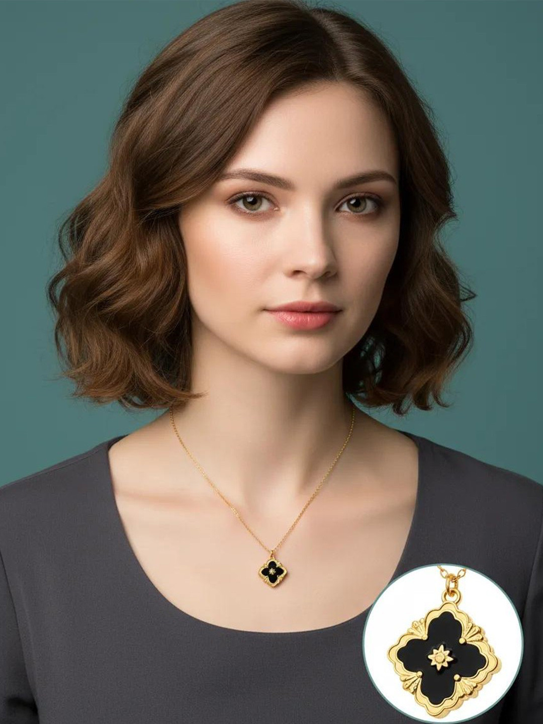 Roop Katha Women Black Necklace and Chains