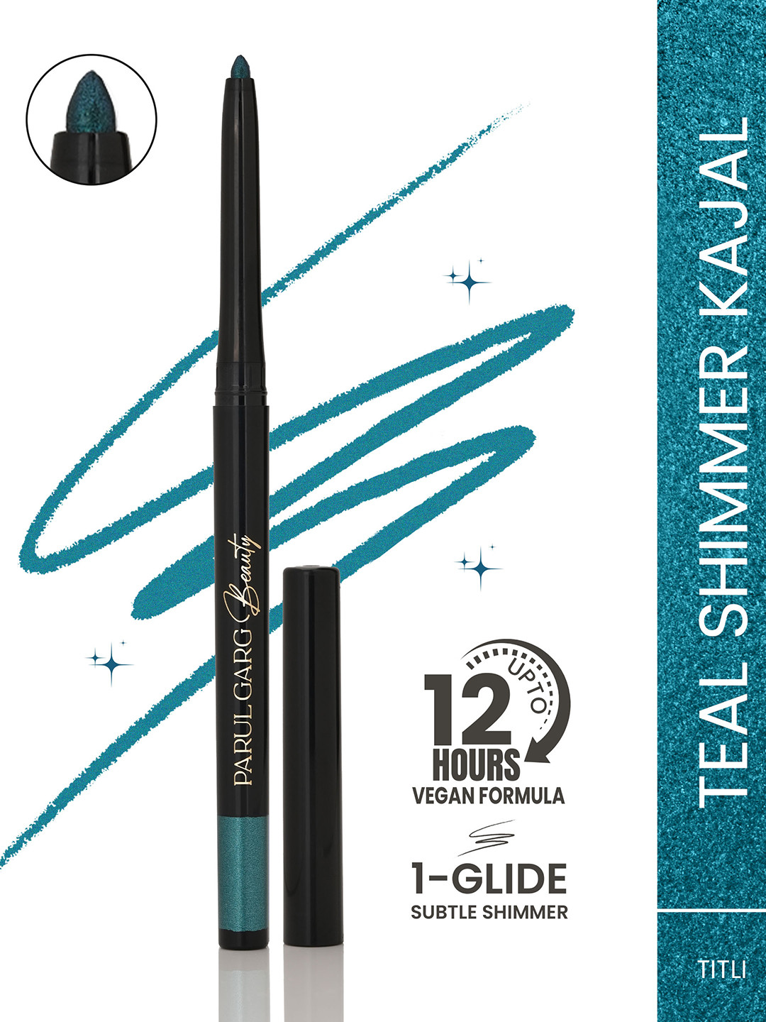 Parul Garg Beauty Shimmer Bold Define Kajal For Smooth & Easy Application -0.3 g -  Titli