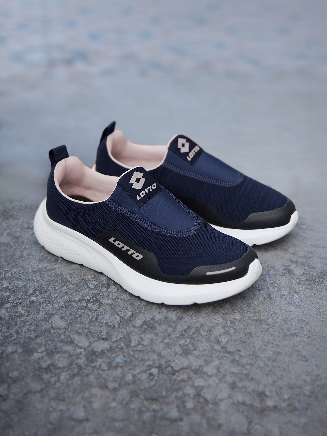 Lotto Women Flowalk Slip-on  Navy  Walking Shoes