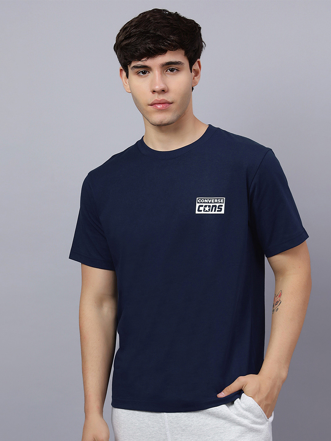 Converse Unisex L4L Cons Typography Printed Round Neck Pure Cotton T-Shirt