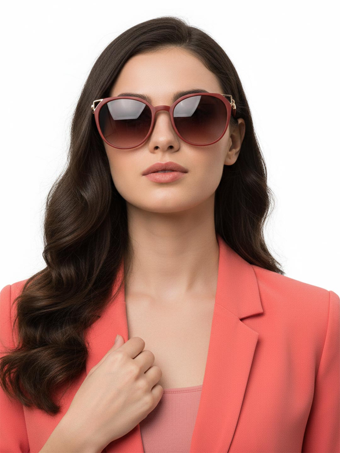 HASHTAG EYEWEAR Women Round Sunglasses with UV Protected Lens G-15077