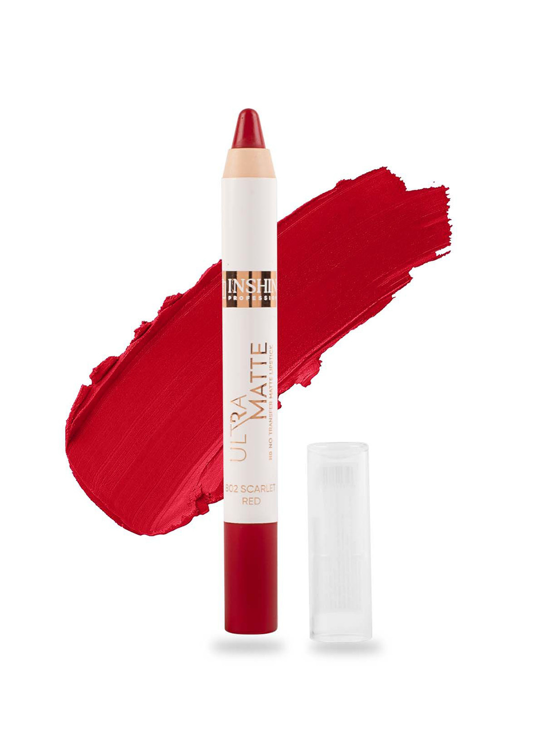 Inshine Ultra Matte Non Transfer Lipstick - Scarlet Red 801