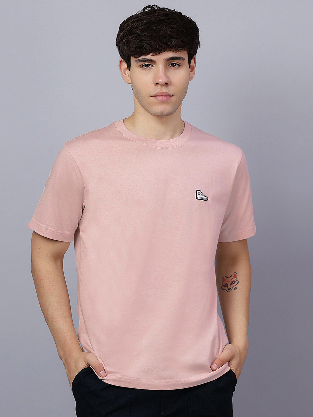 Converse Unisex Shoe Printed Pure Cotton T-shirt